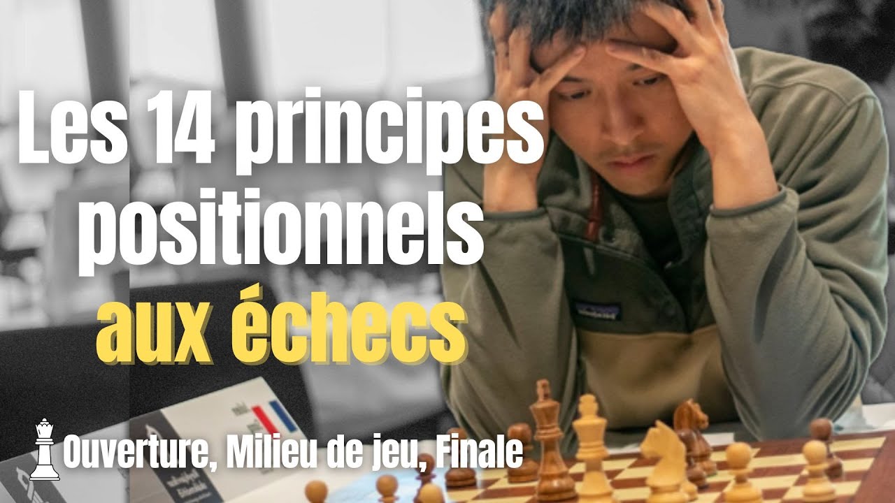 Les 14 principes positionnels aux checs  Ouverture Milieu de jeu Finale couverts