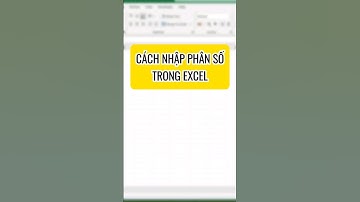 Cách nhập phân số trong excel #excel #exceltips #exceltutorial #meoexcel #tinhocvanphong #share