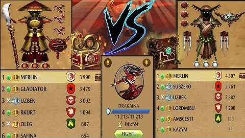 Shadow Fight 2 SET OF MONK vs SET OF SENTINEL VS RAID DRAKAINA [Android GamePlay]