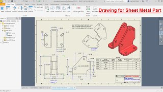 Create a Drawing for a Sheet metal Part in Autodesk inventor