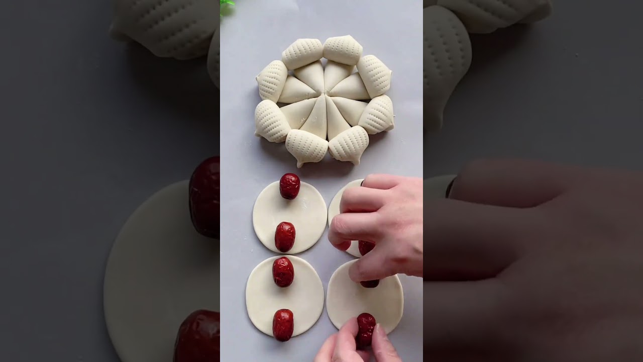 Steamed bun dough art delicious food.