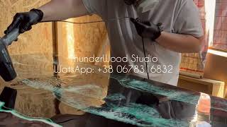 @thunderwoodstudio How to make an epoxy table/Epoxy table at home/  Resin  table top