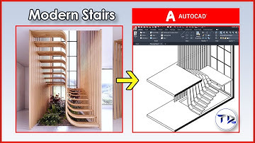 MODERN STAIR (Flowing) Design in AutoCAD Architecture 2024