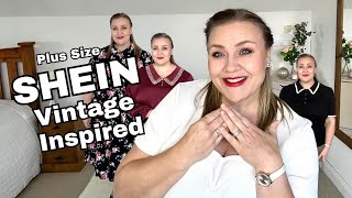 SHEIN plus size VINTAGE INSPIRED haul | Apple shape body fashion