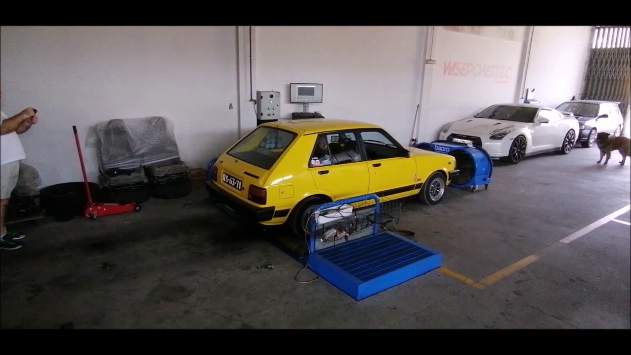 Toyota Starlet KP61 4K Dyno - Straight pipe vs One muffler comparison