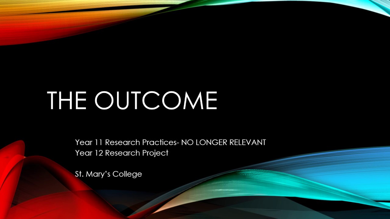 Research Project Outcome Instructions: What is an Outcome (Part 1 ...