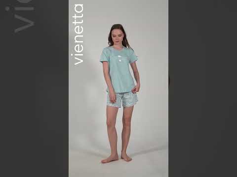 Купить Хлопковый летний комплект с шортами VIENETTA 4080461554 в Украина в Lingerie.ua - Одяг для дому та відпочинку, Видео 1