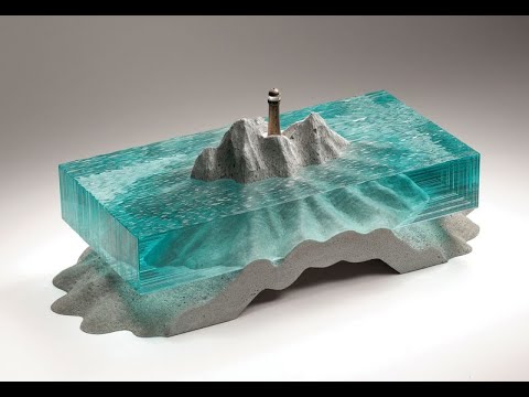 Ben Young’s Ocean-Inspired Concrete and Glass Sculptures are Surreal
