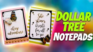 Dollar Tree Craft - How to make pretty notepads using mostly Dollar Tree Supplies