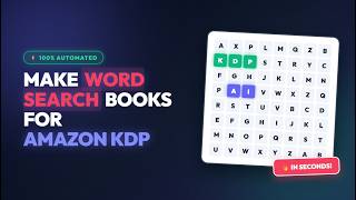 How to Create a Word Search Puzzle Book for KDP in 5 Minutes Automated Generator