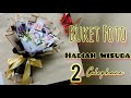 TUTORIAL BUKET FOTO PARALOID LOW BUDGET HADIAH WISUDA 2 LEMBAR CELOPHANE