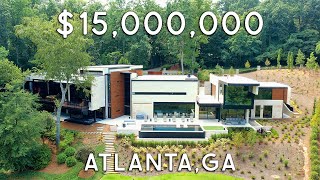 INSIDE A $15M ATLANTA MODERN MANSION ON A PRIVATE LAKE | SANDY SPRINGS, GA | TOUR OF THE YEAR!!!