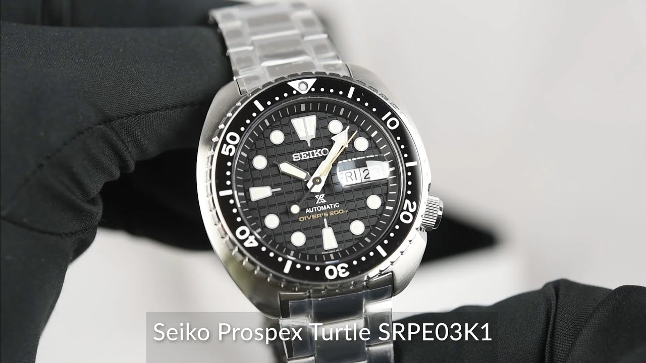 Seiko Prospex Turtle SRPE03K1 - YouTube