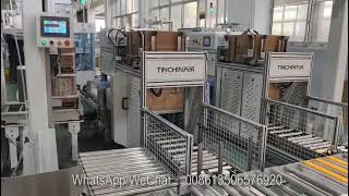 Intelligent plastic cup packing line with case erector and conveyor roller x264