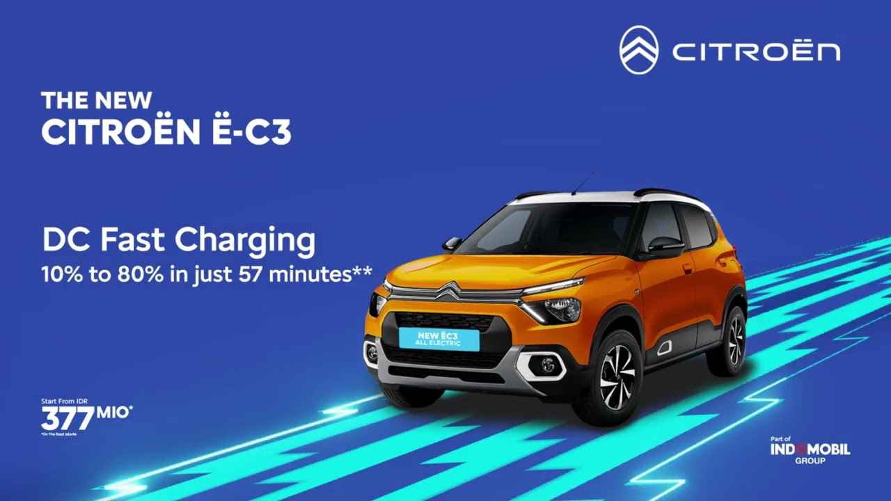 The New Citroën Ë-C3 All Electric: Perjalanan Aman dan Tenang Dengan DC  Fast Charging - YouTube