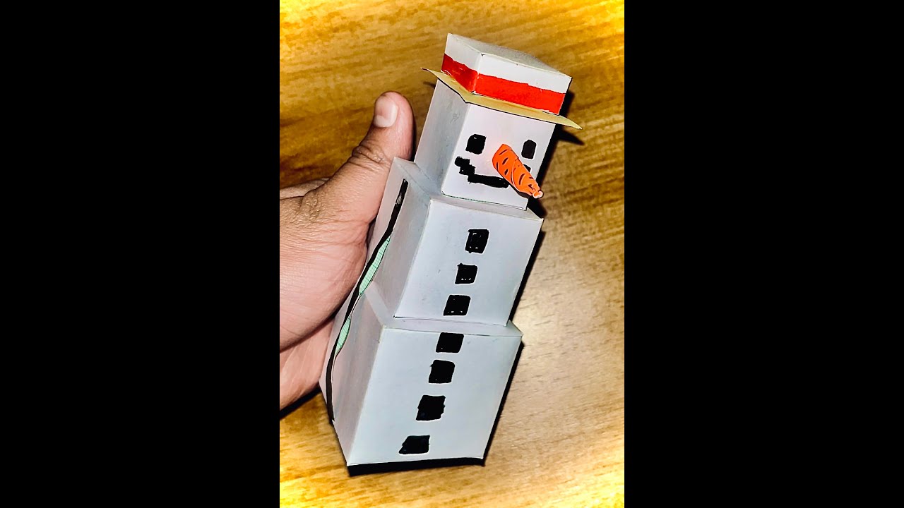 Papercraft Minecraft Snow Golem🐧| Handmade Paper Craft (No Pumpkin)