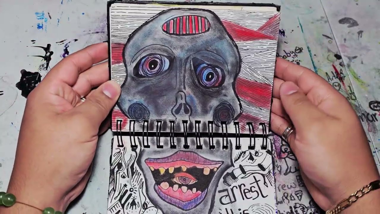 Обзор альбома для эскизов. Часть 2. Абстрактные линии и каракули.