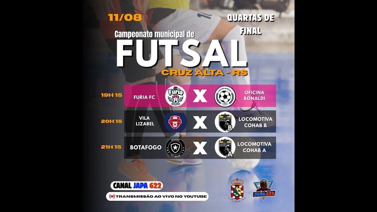 QUARTAS DE FINAL - Campeonato Municipal de Futsal / CRUZ ALTA