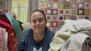 Scrappy log cabin quilt block