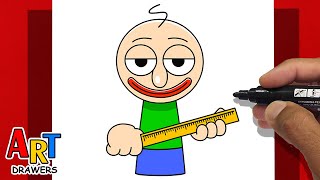 How To Draw Baldi - Incredibox Sprunki - Baldis Basic For Beginners