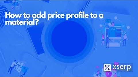 How can i add price profile in Xs Erp?