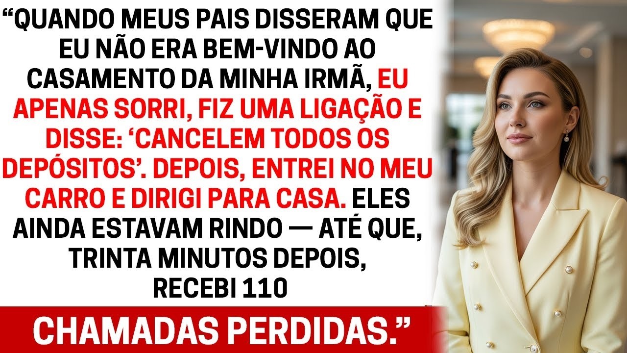 Eu tinha acabado de transferir 50.000 para o local da festa quando o telefone tocou. Era Derek, o braço direito do meu pai, e sua voz estava calma demais. 'Então, você deve ter ouvido falar do...