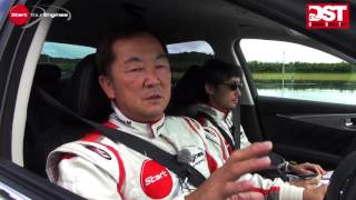 メルセデス・ベンツC200アバンギャルド vs 日産スカイライン350GTハイブリッドタイプSP（ウェット旋回ブレーキ編）【DST#069-05】