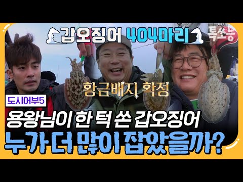 [#톡쏘능] 그냥 어부 아닌교? 역대급 수확으로 떼돈 번 도시 어부들! 갑오징어 신기록 주인공은 누가 될 것인가 | 도시어부5 11회