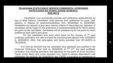 TSPSC GROUP 4 Web Options Web Note Released