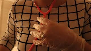 ASMR test subject medical examination by a very strict doctor! swabbing, heart check etc