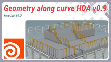 Geometry along curve HDA v0.9 Houdini 20.5 showcase