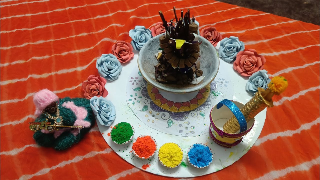 #Kanha ji ki Miniature Holi🎨✨  #Syringe se bani Shahi Pichkari🔫💛  #Ladoo Gopal Holi Special DIY 🌸