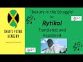 Rytikal  beauty in the struggle learn jamaican patois with song lyrics patwacreolelanguage