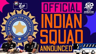 Indian T20 World Cup Squad Announced!! | T20 World Cup 2024 | DRS Live