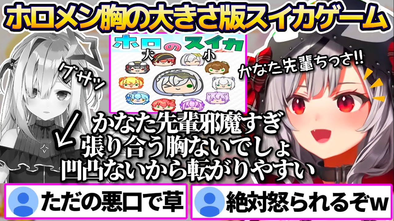 ホロメン胸の大きさ版スイカゲーム