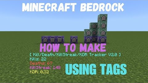 How To Make Kill/Death/KillStreak/KDR Tracker Using Tags In Minecraft Bedrock Mods, command blocks