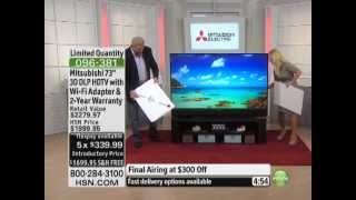Mitsubishi 73" 3D DLP Home Cinema 1080p HDTV with Stand & WiFi Adapter