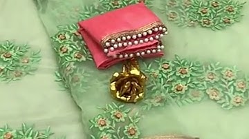 Pure Mono Round Net Embroidery Resam and Thread Work Designer Saree