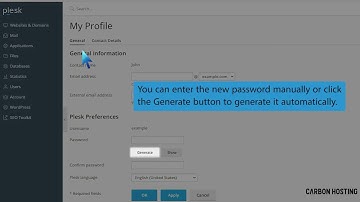 How to Change your Plesk Account Password   Carbon Hosting