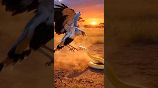Desert Showdown: Fearless Bird vs Deadly Cobra 🐍⚡ #shorts