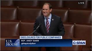 Rep. Andy Barr Leads MTR to Replace Climate Disclosure Bill with China Human Rights Disclosure Bill