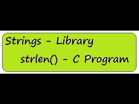 STRLEN C PROGRAM DEMO