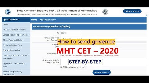 MHT CET 2020: Complete Details on How to send Grievances? Step by Step on How to fill Grievances?