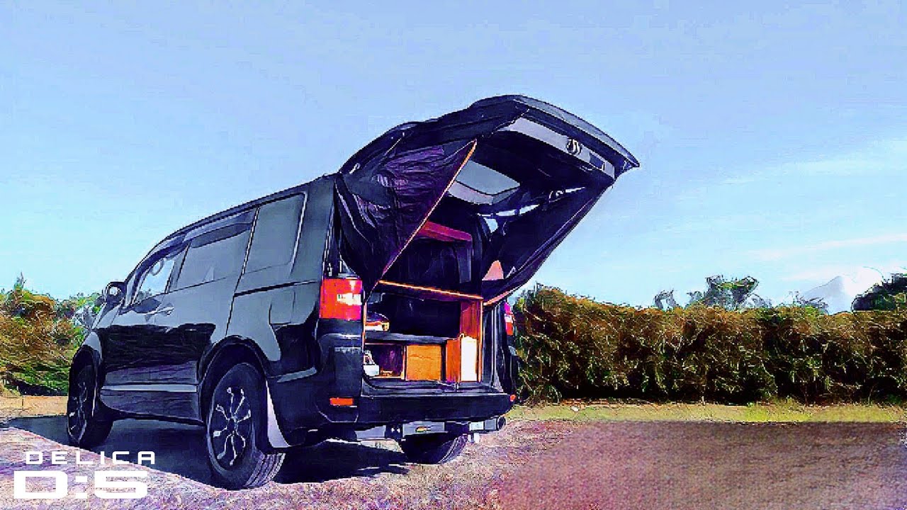 デリカD5車中泊仕様｜簡単アイズブロッカーの設置の仕方｜夏を楽しむ車