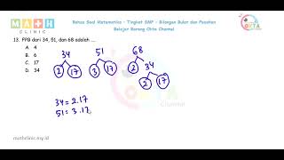 FPB dari 34, 51 dan 68 adalah #bahassoalmatematika #kurikulummerdeka #fpb #ayobelajar #matematikasd