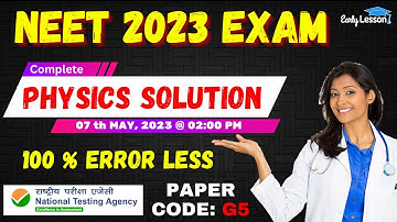 Neet 2023 Physics Complete errorless Solution | Physics Paper Solution Neet 2023