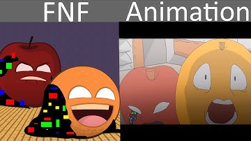 FNF Character Test | Gameplay VS Minecraft Animation | corrupted annoying orange vs corrupted apple
