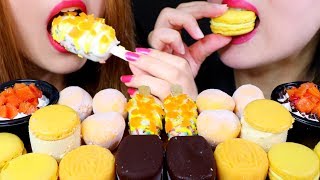 Asmr Mango Cake Pops, Ice Cream, Mochi, Macaron, Mooncakes, Pie 리얼사운드 먹방 Kim&Liz Asmr