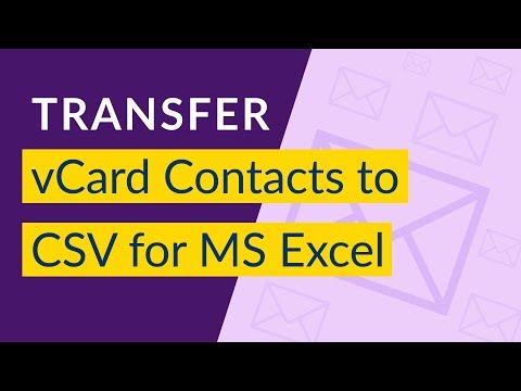 Comment convertir vCard au format CSV I Importer vCard au format CSV pour Excel I vCard vers Excel XLS Converter