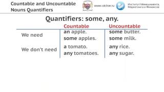 Видеоурок по теме: Countable and Uncountable Nouns Quantifiers. Видеоурок по теме: Countable and Uncountable Nouns Quantifiers.